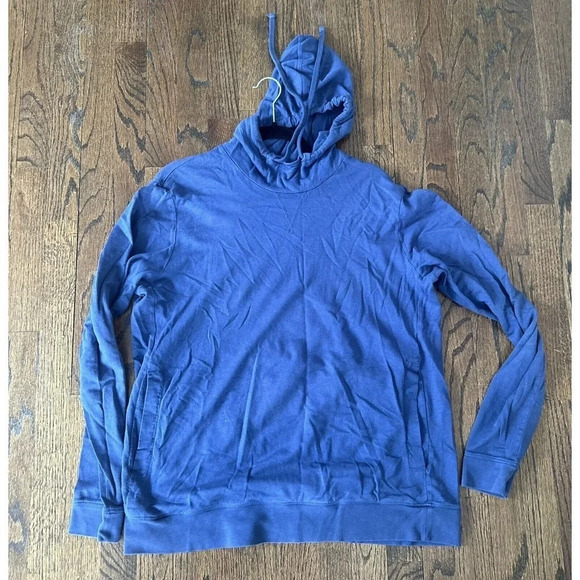 VINCE Men's Blue Pullover Hoodie Sweater 50% Modal 50% Pima- Size XL N0363 - Picture 2 of 7